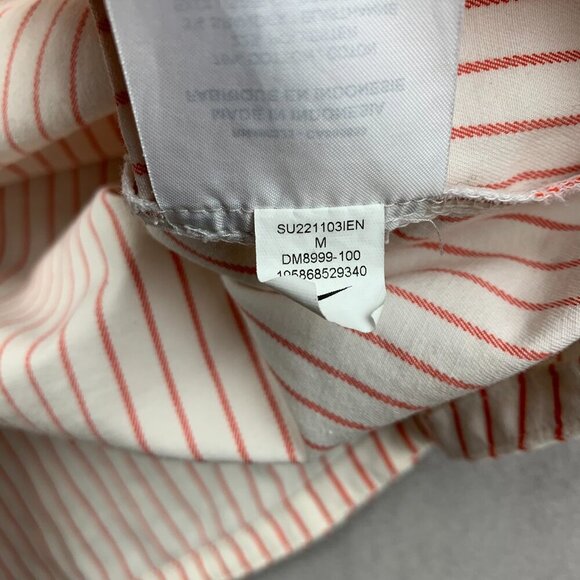 Nike Sb Mens Shirt Medium Red White Striped Button Up Short Sleeve Skateboarding - Picture 7 of 8